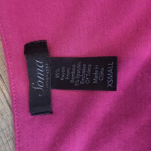 SOMA Hot Pink Rayon from Bamboo Beaded Embroidered Sundress Cover-up - Picture 2 of 10